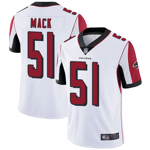 Atlanta Falcons Limited White Men Alex Mack Road Jersey NFL Football 51 Vapor Untouchable